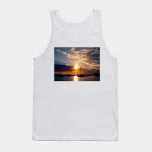 Sailing Boats at Sunset Tank Top